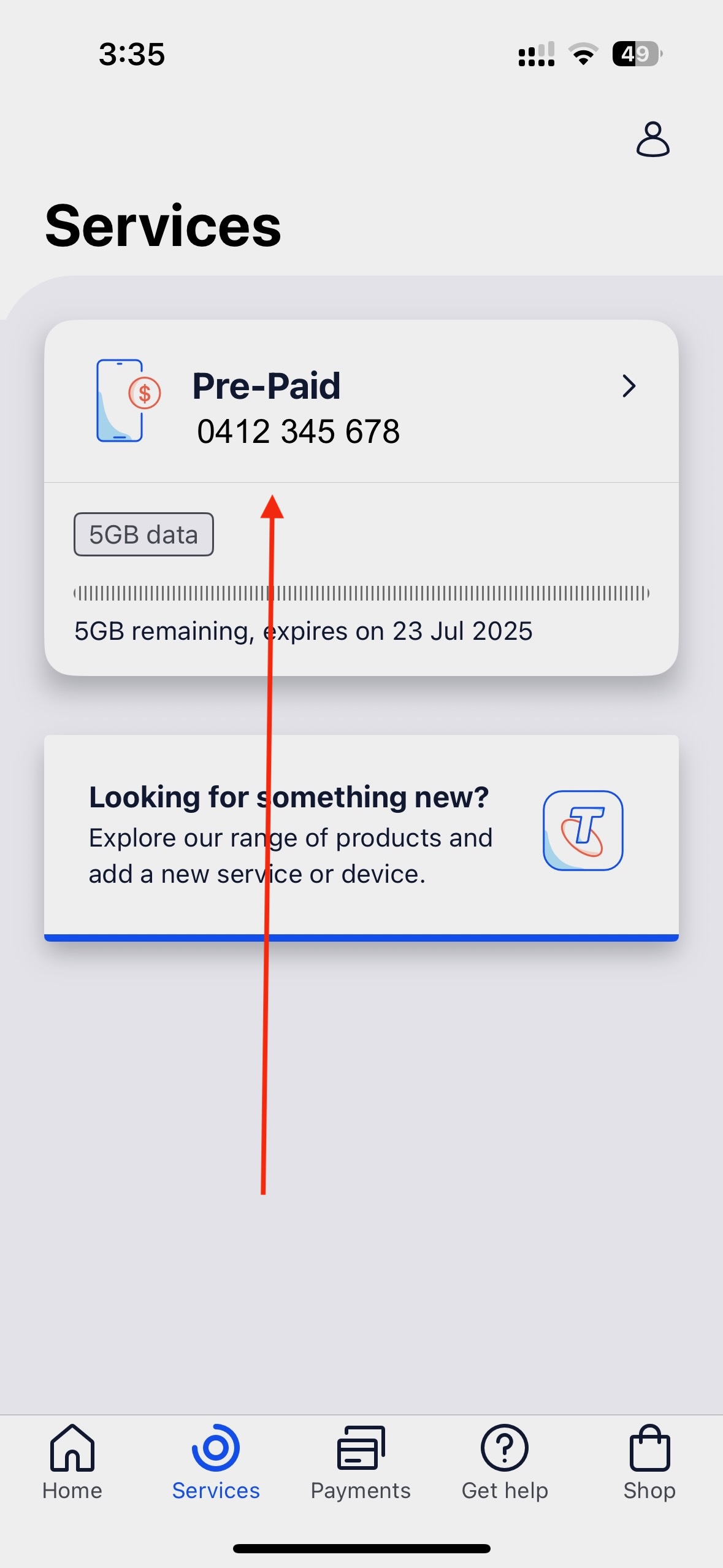 Telstra app showing how to disable MessageBank for Australian tradies